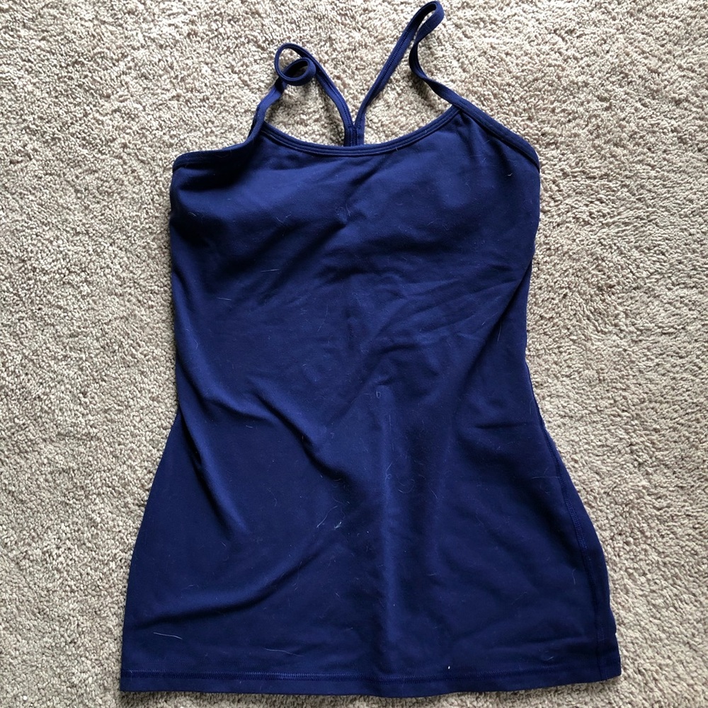 Lululemon power Y tank size 6–Navy